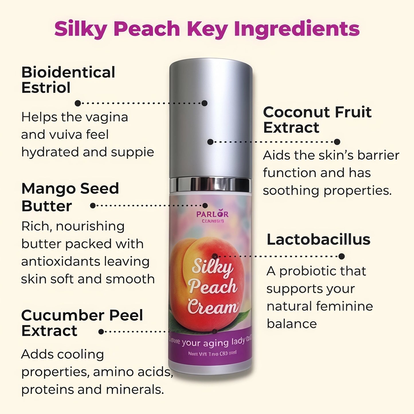 Parlor Games Silky Peach Cream Bioidentical for Women